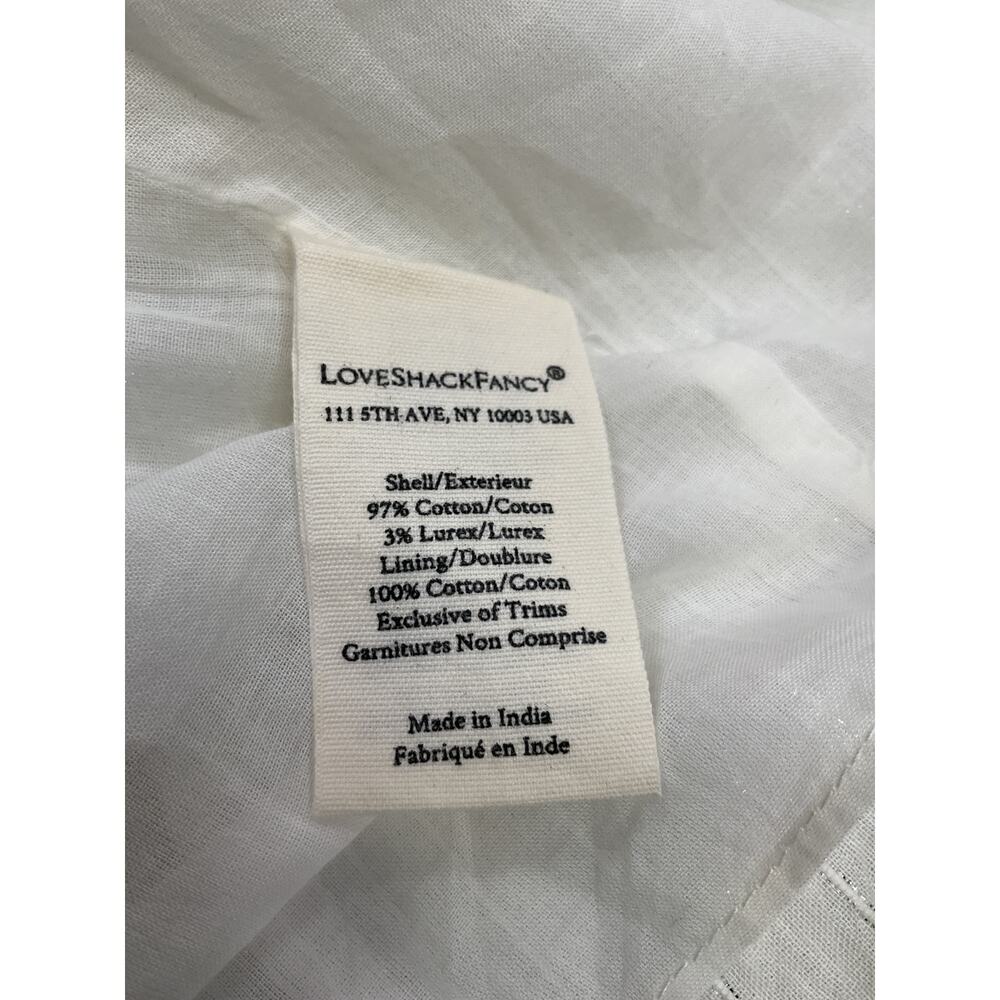 Loveshackfancy Shimmery Iridescent Slate Luisetta Mini Dress Size S NWT - Picture 5 of 5